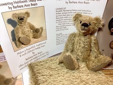 Teddy Bear Sewing KIT. Complete. Traditional, Jointed, Mohair.Mainwaring 8” 20cm