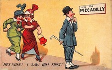 POSTCARD  COMIC  OLD MAIDS