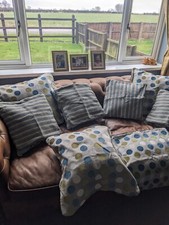 Cushion Cover Bundle Sofa Cushions Grey Green Blue 