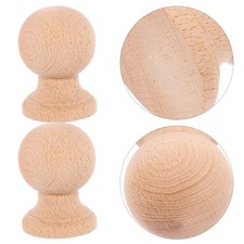 2 Pcs Wooden Bed Post Finials