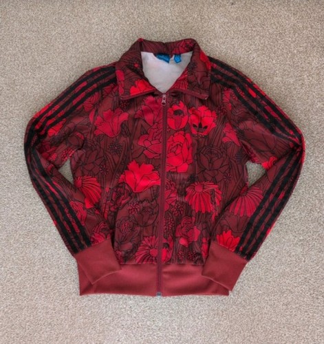 Adidas red firebird floral - red,