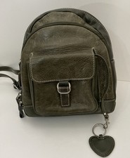 Real Leather Back Bag Green Backpack Mini Small Season Boutique Woman Girl