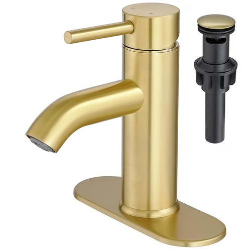 Brushed gold bathroom faucet - brushed,