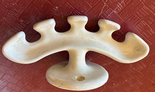 Vintage white enamel cast iron - cast,