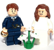 LEGO Bride Brown Hair & Groom