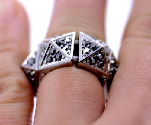 Punk goth style silvery black