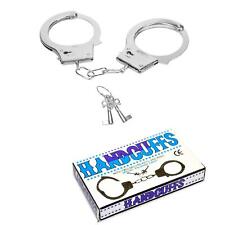 Police Roleplay Handcuffs Metal Fancy Dress Party Kids Children Pretend Prop
