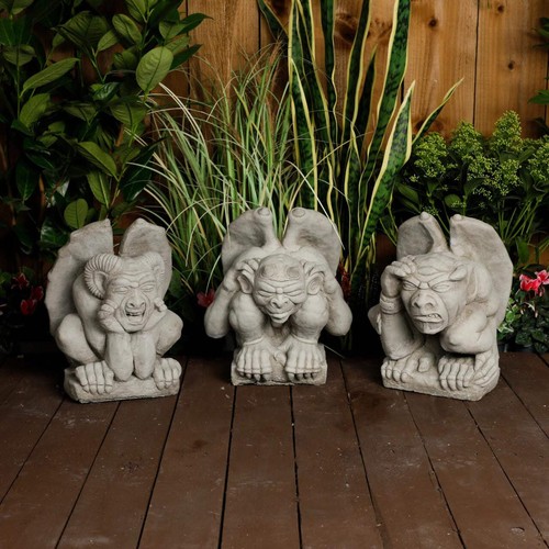 Set three gargoyle - set, statues