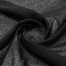 BLACK 100% COTTON MUSLIN