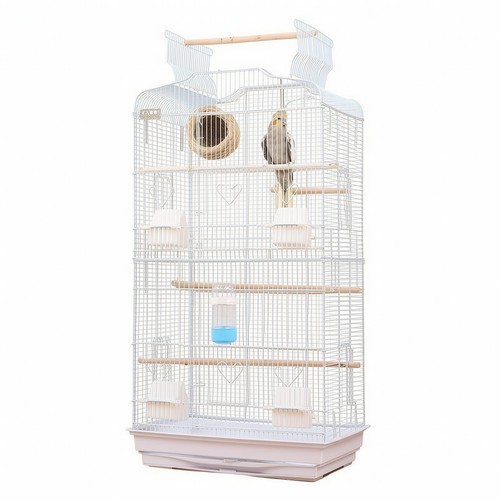 Bird cage with pull - bird, tray