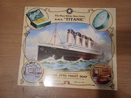 Titanic metal advertising sign - titanic,
