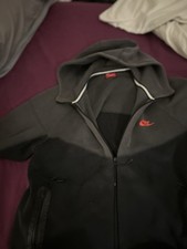 Nike Men's Tech Fleece Tracksuit Grey/Black Hoodie, Size Large