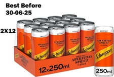 2X12 Schweppes Can Aperitivo Spritz 250ml BBE 06-25 RRP £25 Sale £12.99 free shi