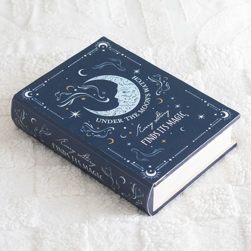 Blue moon book shaped storage - blue,