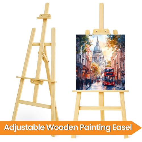 Wooden tripod easel - wooden, stand