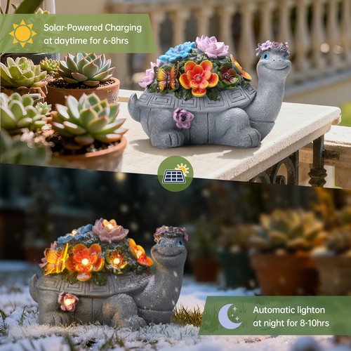 Solar turtle statue - solar,