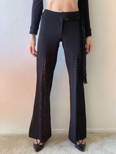 Black bell flare pants - flare, size