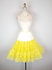 Vintage 1950's Ruffled Yellow