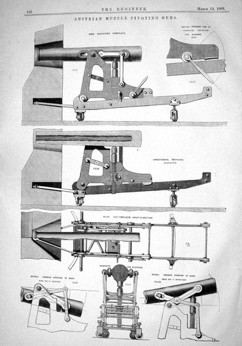 Antique old print 1868 - old,