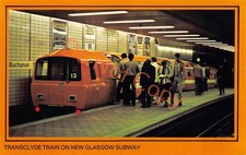 Transclyde Train on New Glasgow Subway Glasgow Postcard (E448)