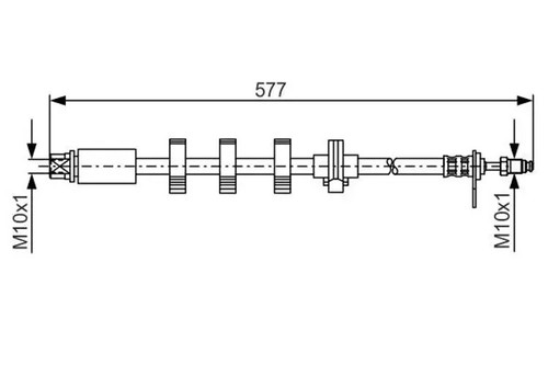 Flexible brake hose - , 987