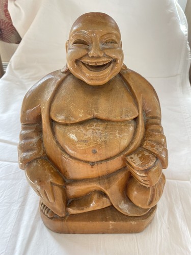 Vintage hand carved happy - vintage,