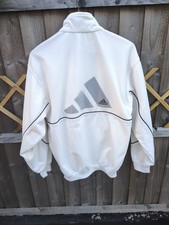 Adidas 2000 Velour / Mesh Tracksuit Top Sz Small 23 ptp Y2k Oversized Off White