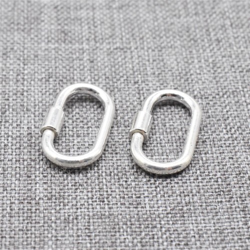 Sterling silver oval screw - oval,