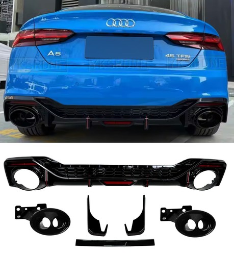 Rear diffuser with black - rear,