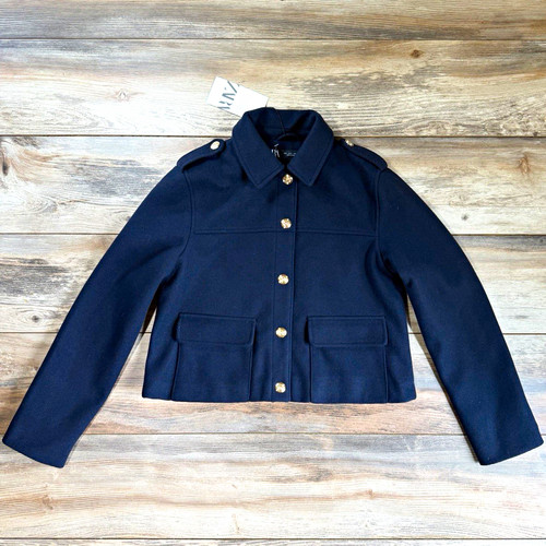 Nwt zara womens navy military - navy,