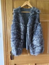 Primark Grey Faux Fur Gilet