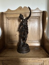 Antique Spelter Figurine Lady
