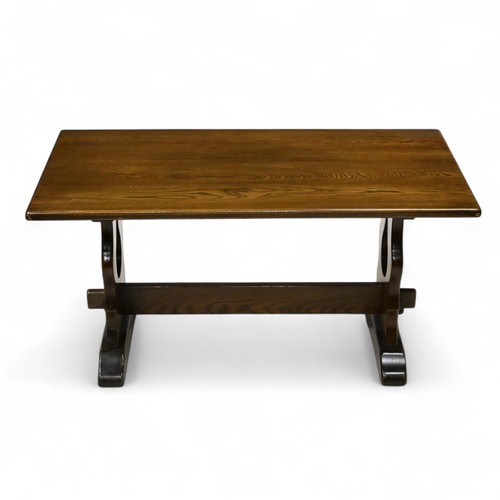 Large oak coffee table - coffee,