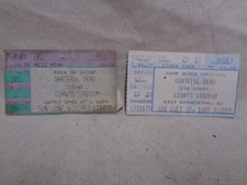 2 Grateful Dead concert ticket stubs old Giants Stadium NJ 1989 1993