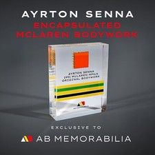 Ayrton Senna Memorabilia McLaren MP4/6 Bodywork Encapsulated Relic