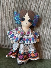 Vintage Oxfam Cut Out Cloth Rag Doll Rosita Mexican Spanish 1970s Belinda Lyon