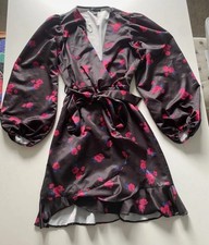 New Look Floral Print Wrap Size 10 Dress