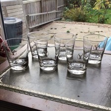 Set Of Six Glenfiddich Whisky Tumblers. Vintage Bought At The Distillery.