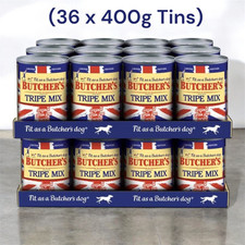 Butchers Tripe Mix Healthy Dog Food Grain Free Natural Balanced (36 x 400g Tins)