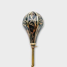 Victorian 14ct Gold & Black Enamel Sceptre Stick Pin