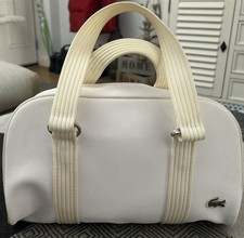 Cream Designer LACOSTE Bowling BAG Hand Bag * L@@K * Vgc