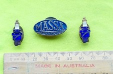 1930/50s MASSA & CHAMPION Spark Plugs automobile motorcycle bike badge lapel pin