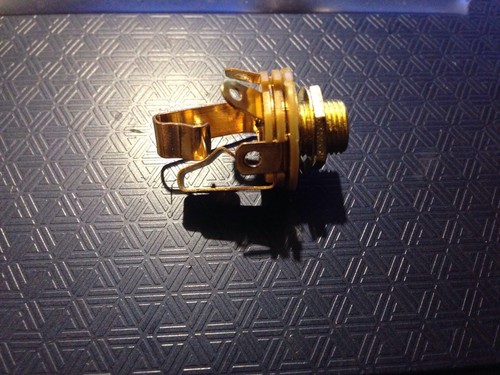 Gold plated guitar stereo - plated,
