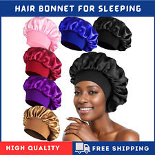 Women Long Hair Care Bonnet Night Sleep Hat Cap Silk feel Head Turban 10 colours