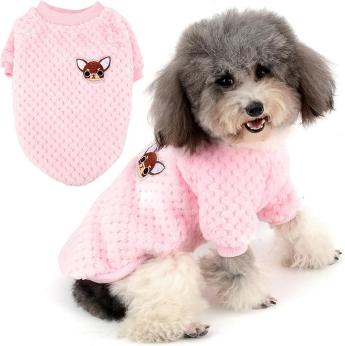 Winter fleece dog jumper - jumper, small