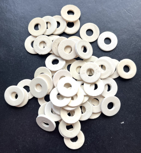 White beige rubber washers - white/beige,