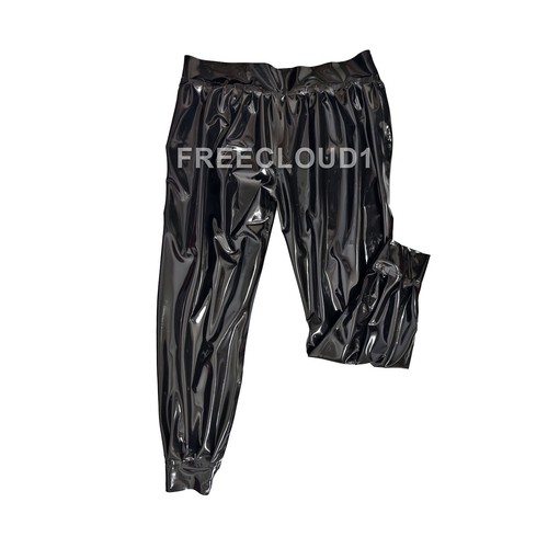 Loose latex trousers - latex, pleated