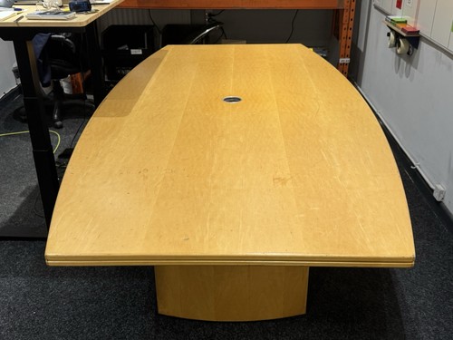 Wooden boardroom table with - table,