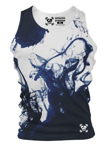 Navy smoke tank - vest, men