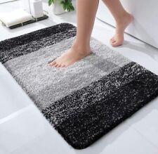 Luxury Super Soft Non Slip Ombre Striped Bath Door Rug Mat Super Absorbent